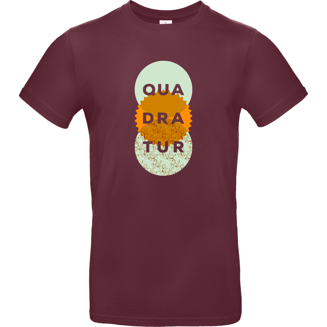 Zufallsshirt Quadratur T-Shirt B&C EXACT 190 - Bordeaux