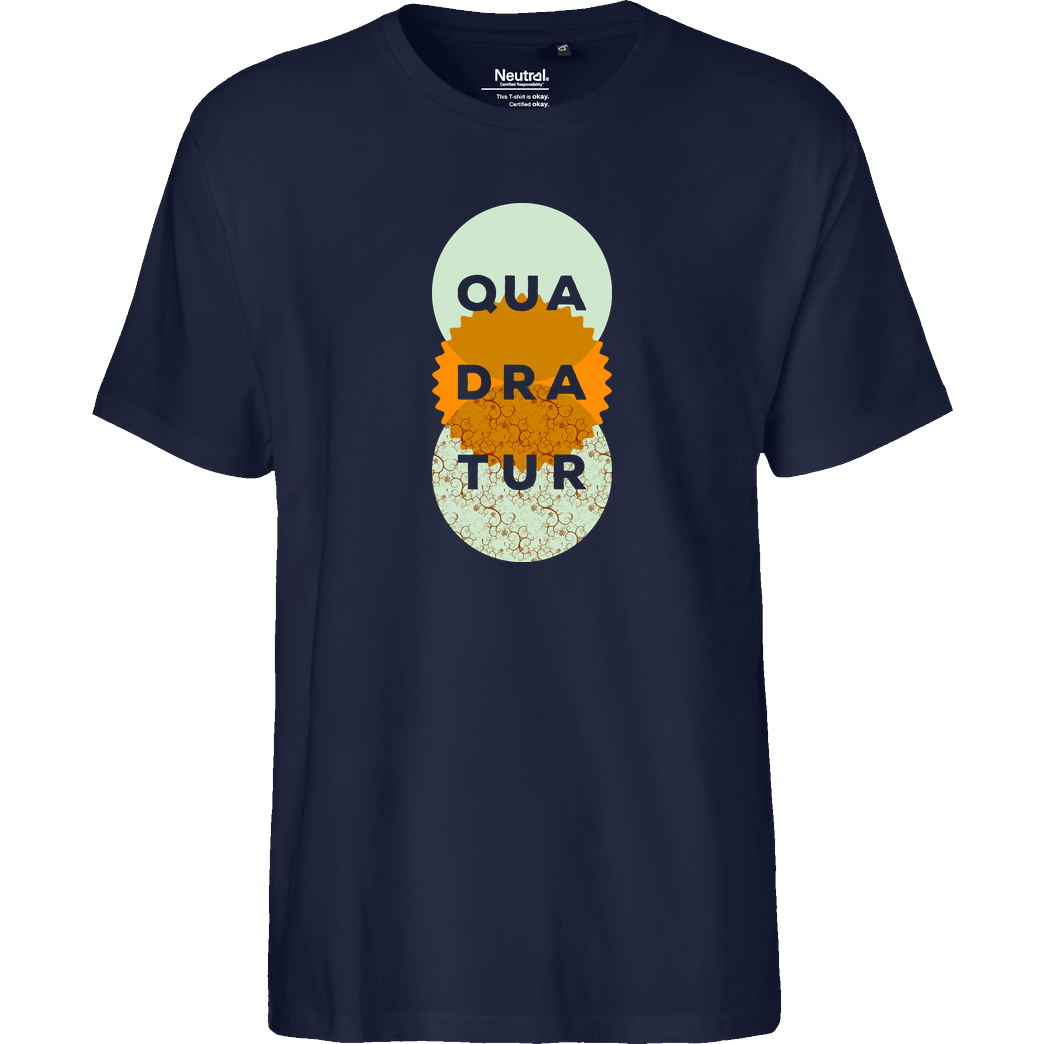 Zufallsshirt Quadratur T-Shirt Fairtrade T-Shirt - navy