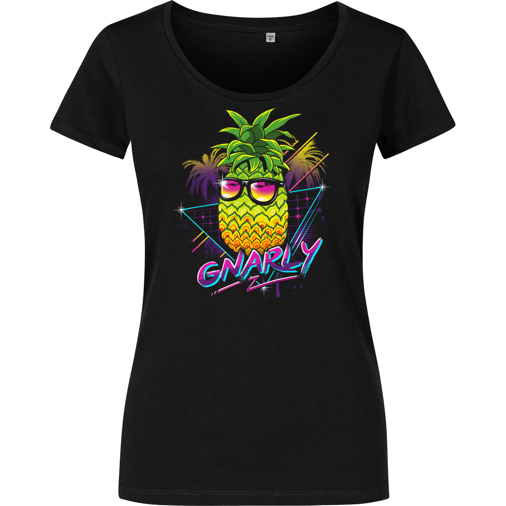 Vincent Trinidad Rad Pineapple T-Shirt Damenshirt schwarz