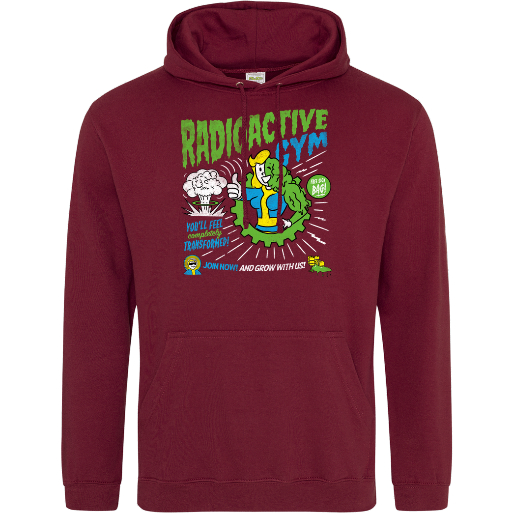 Rocketman Radioactive Gym Sweatshirt JH Hoodie - Bordeaux