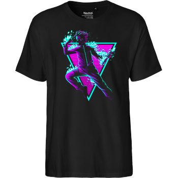 Retro Ninja Fairtrade T-Shirt - schwarz