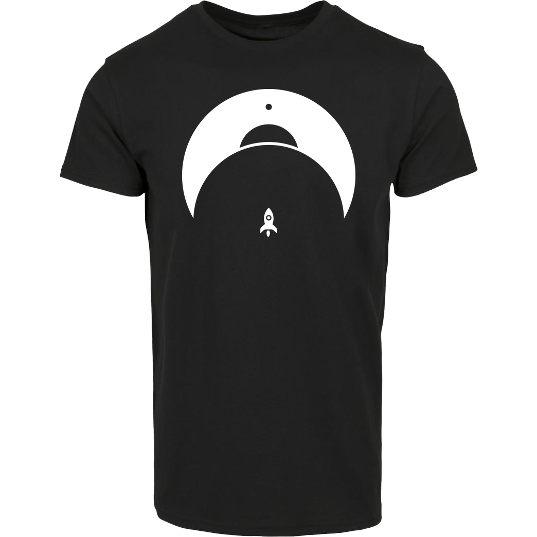 Rocketman Retro Rocket T-Shirt Hausmarke T-Shirt  - Schwarz