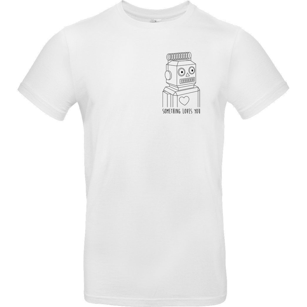 Geek Revolution Robot Loves You T-Shirt B&C EXACT 190 - Weiß