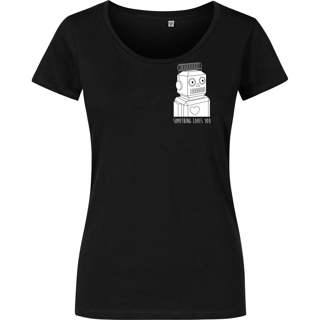 Geek Revolution Robot Loves You T-Shirt Damenshirt schwarz