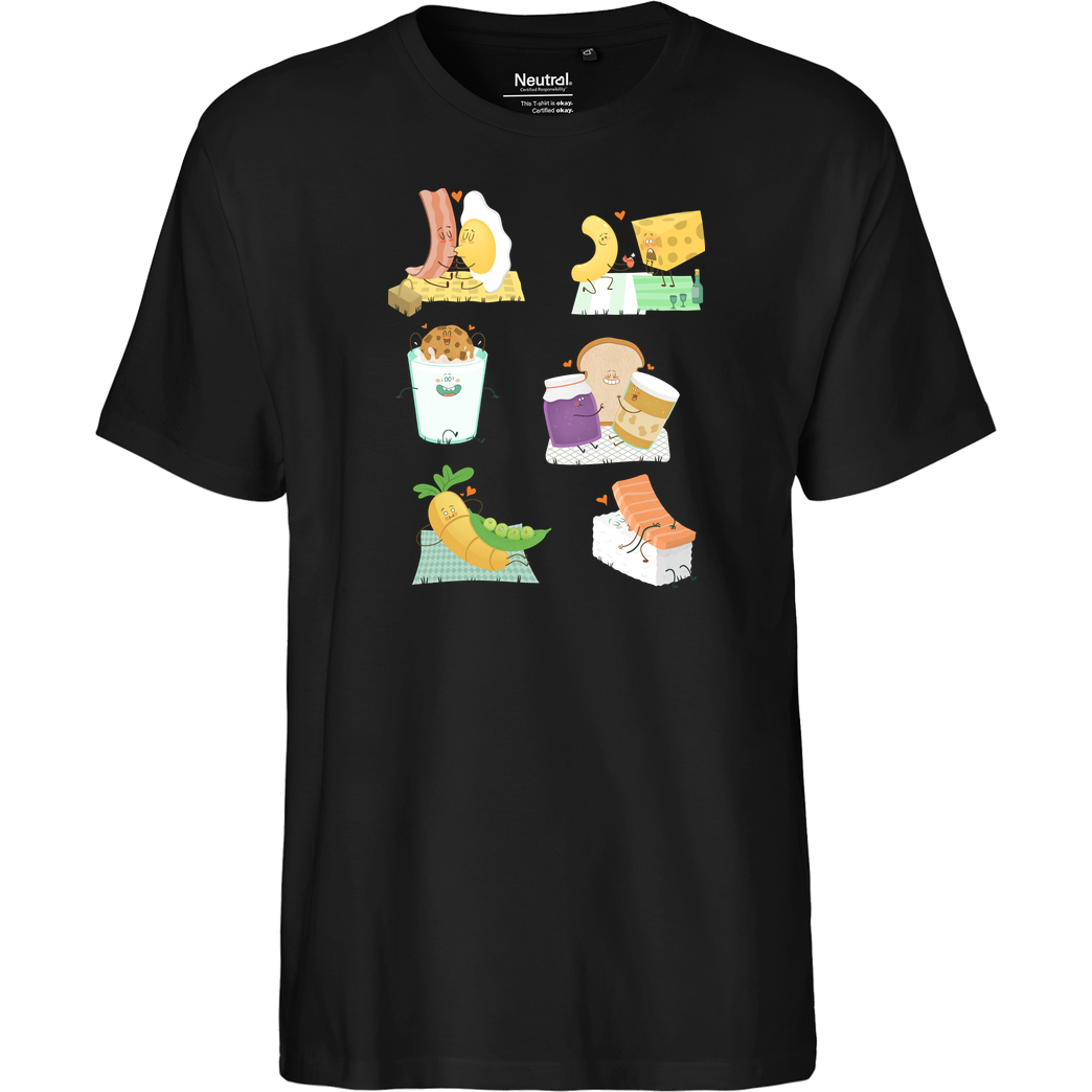 Anna-Maria Jung Romantic Food T-Shirt Fairtrade T-Shirt - schwarz