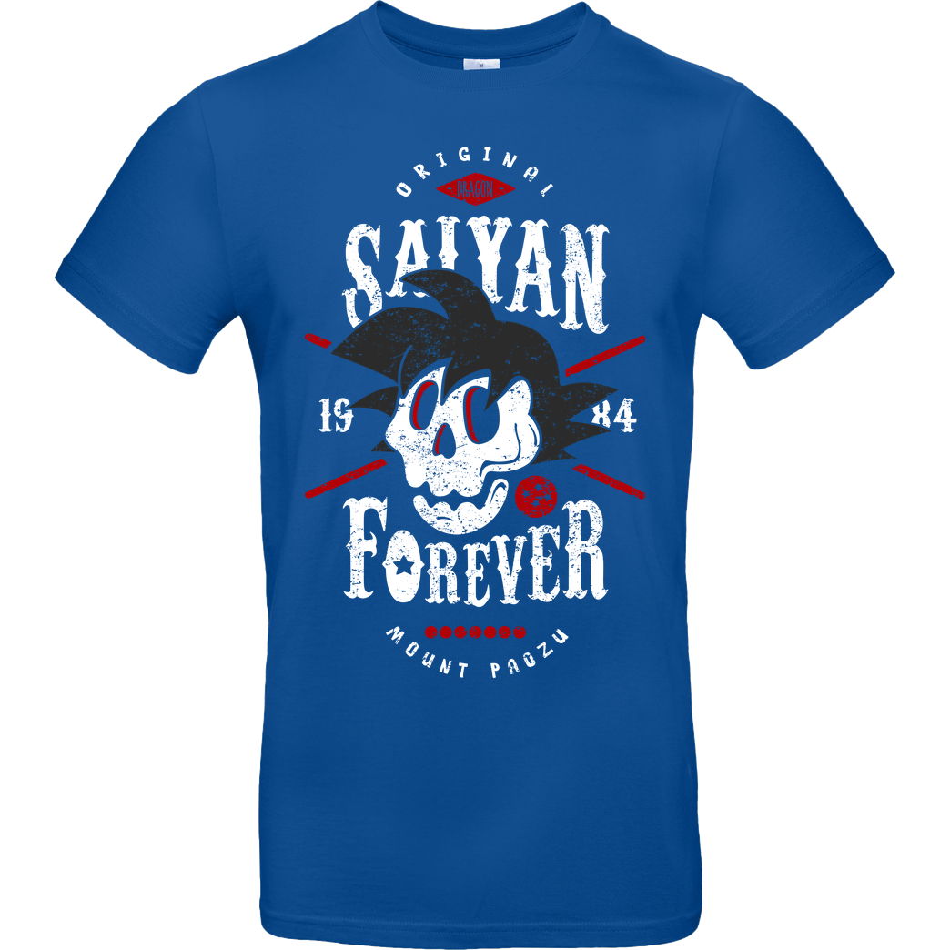 OlipopArt Saiyan Forever T-Shirt B&C EXACT 190 - Royal