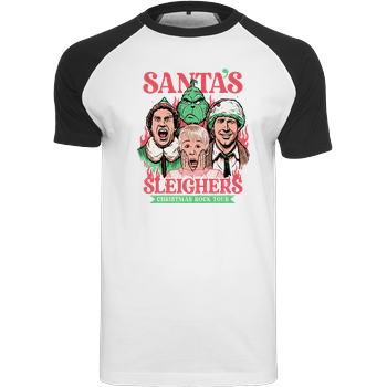 Santa's Sleighers Raglan-Shirt weiß