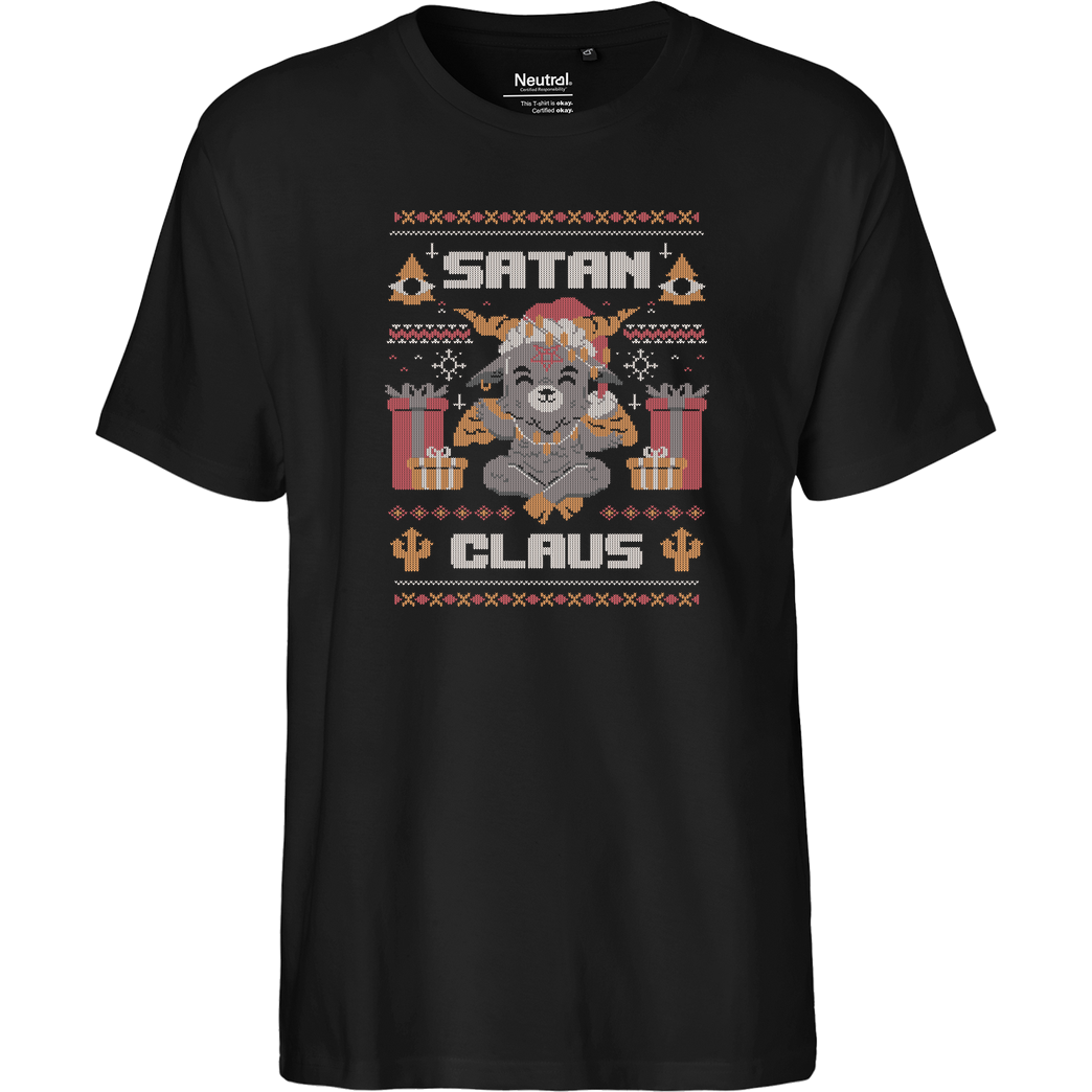 EduEly Satan Claus T-Shirt Fairtrade T-Shirt - schwarz