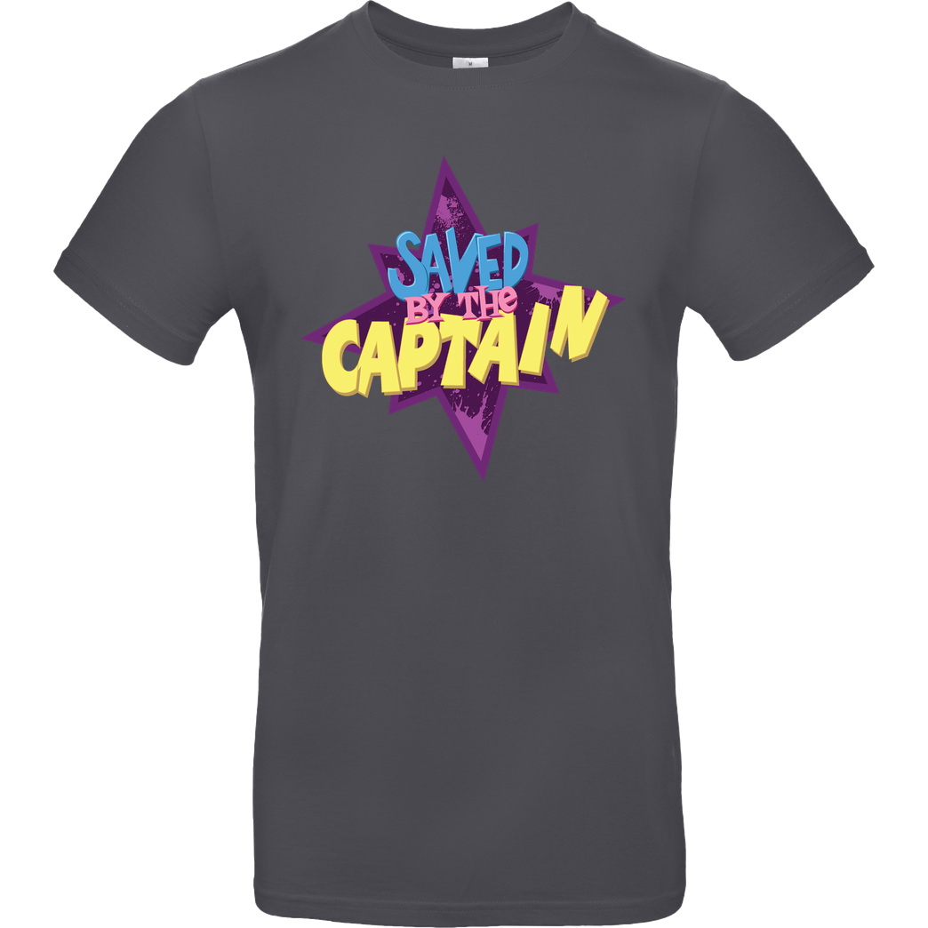 DCLawrence Saved by the Captain T-Shirt B&C EXACT 190 - Dark Grey