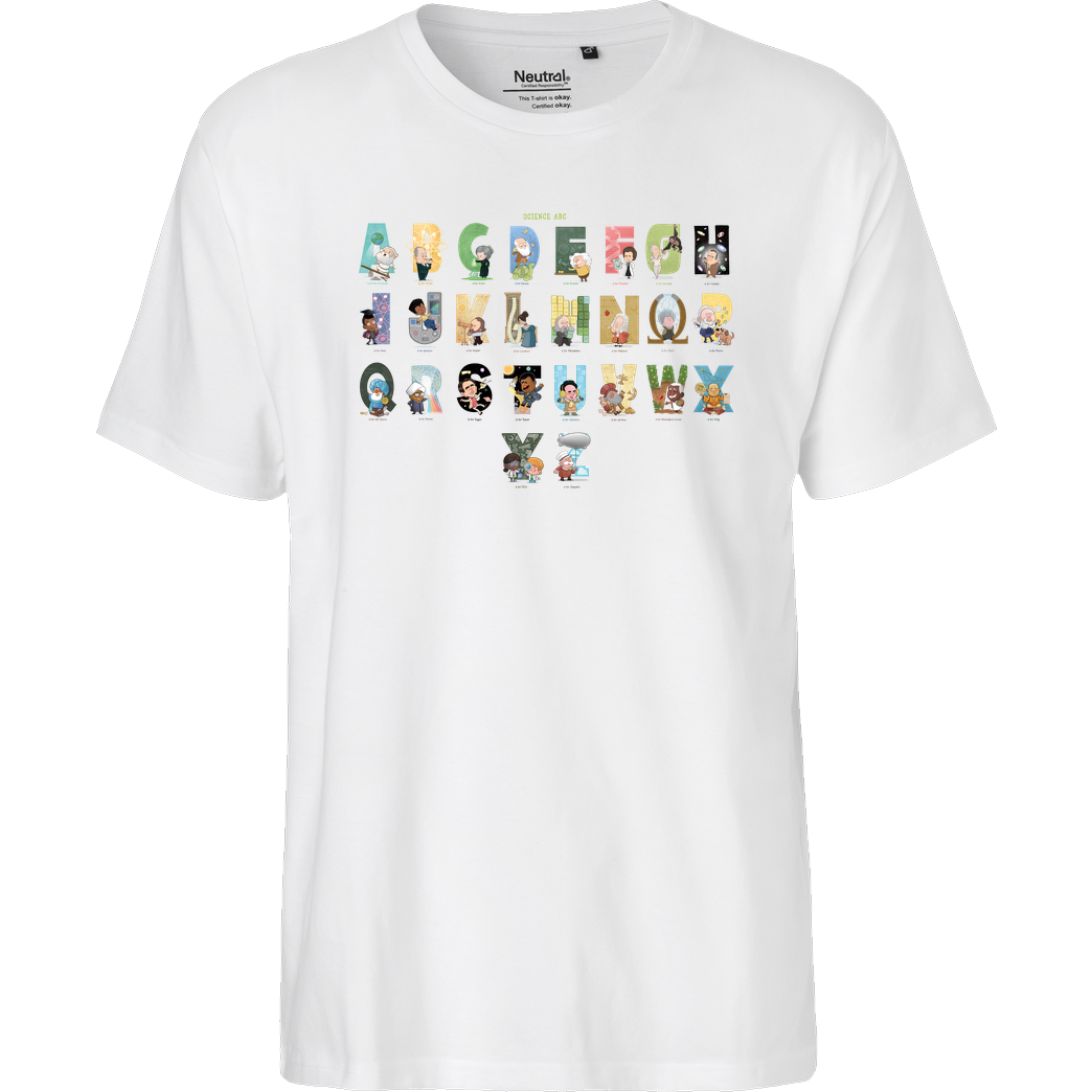 Anna-Maria Jung Science ABC T-Shirt Fairtrade T-Shirt - weiß