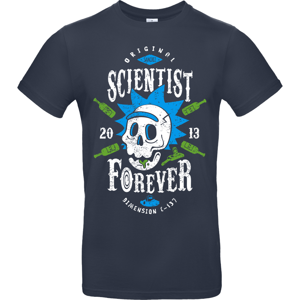 OlipopArt Scientist Forever T-Shirt B&C EXACT 190 - Navy
