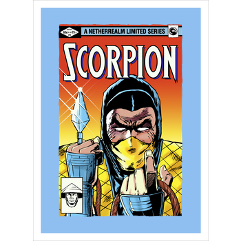 Scorpion Kunstdruck hellblau