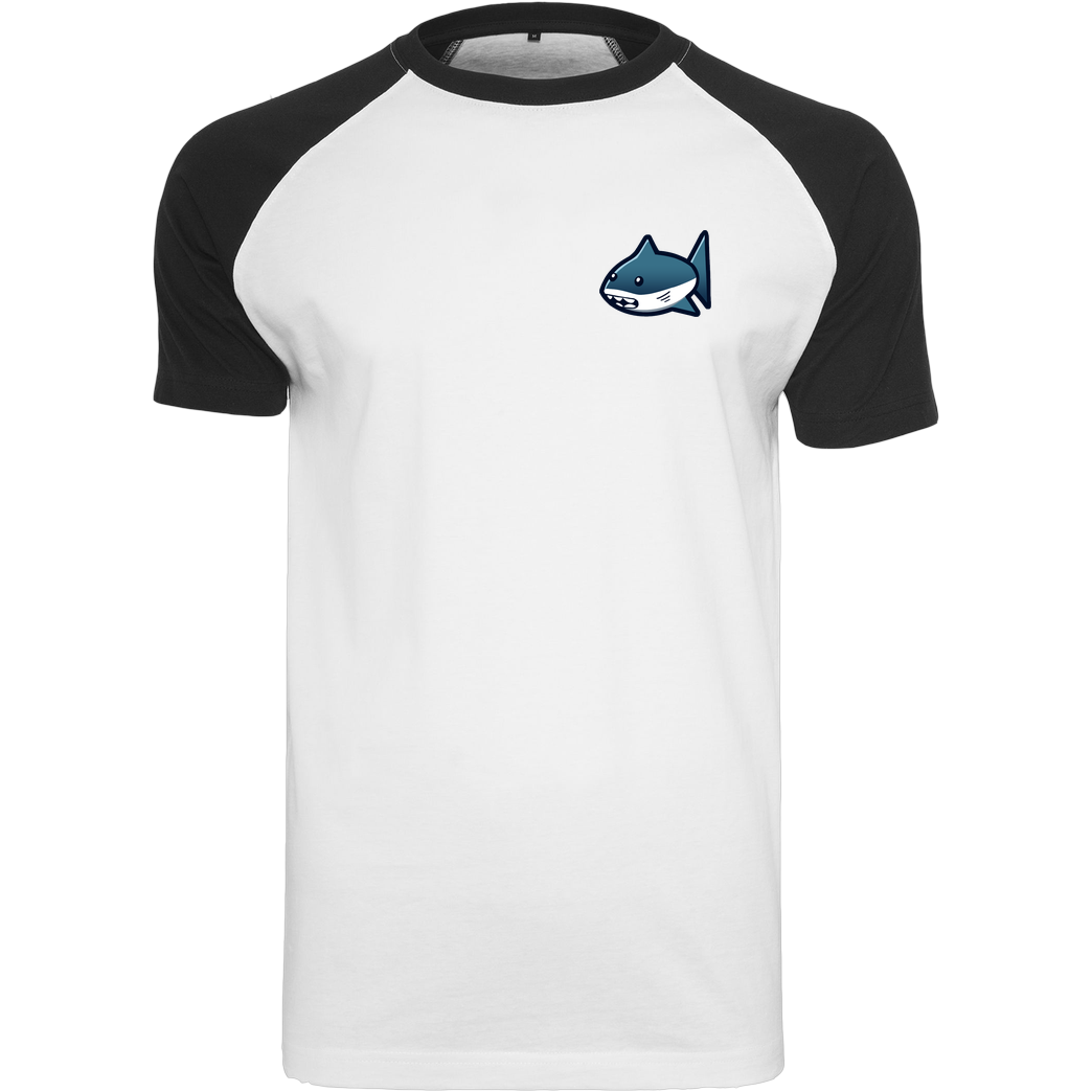 comspace Sharky T-Shirt Raglan-Shirt weiß