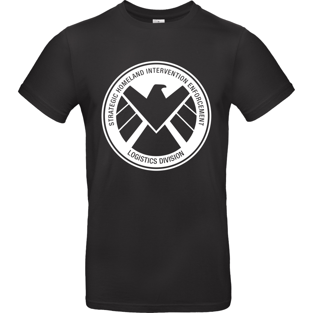 3dsupply Original S.H.I.E.L.D Logo T-Shirt B&C EXACT 190 - Schwarz