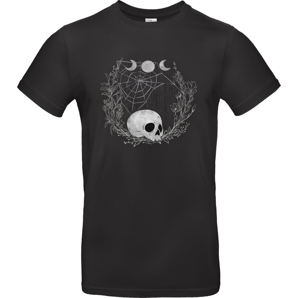 Blackmoon Skull love T-Shirt B&C EXACT 190 - Schwarz
