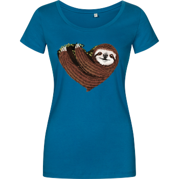 Sloth Love Damenshirt petrol