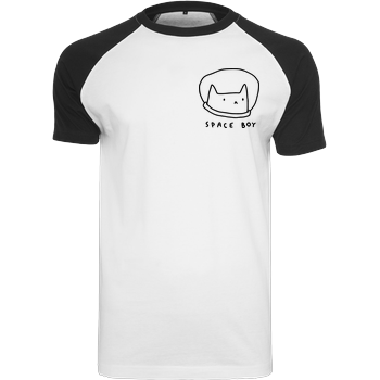 Space Boy Cat :3 Raglan-Shirt weiß