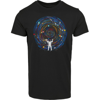 Space DJ Hausmarke T-Shirt  - Schwarz
