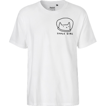 Space Girl Cat :3 Fairtrade T-Shirt - weiß