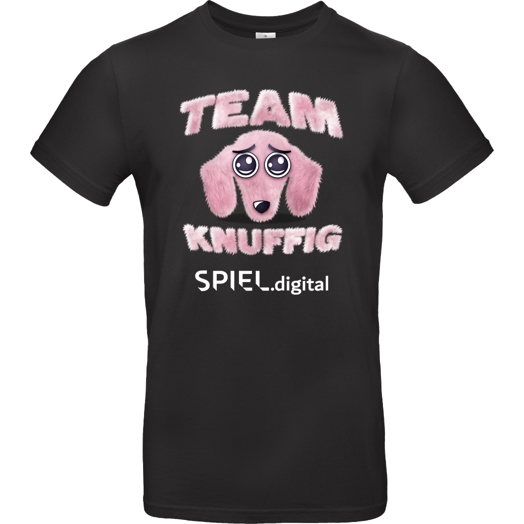 NerdStar SPIEL.digital - Team Knuffig - Dackel T-Shirt B&C EXACT 190 - Schwarz