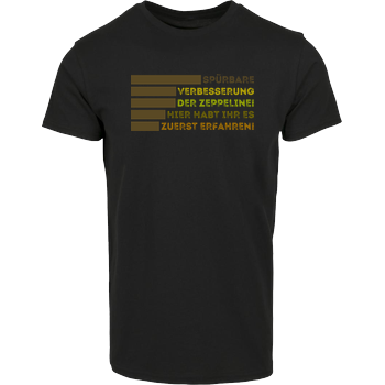 Spürbare Verbesserung der Zeppeline! Hausmarke T-Shirt  - Schwarz
