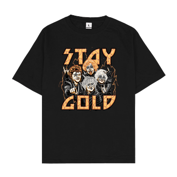 STAY GOLD Oversize T-Shirt - Schwarz