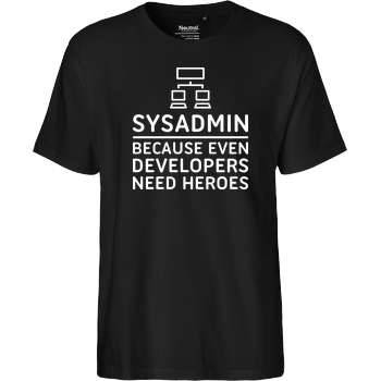 Sysadmin Fairtrade T-Shirt - schwarz