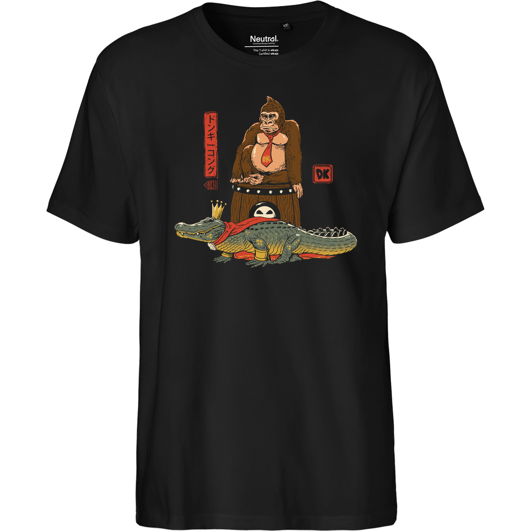 Vincent Trinidad The Crocodile and the Gorilla T-Shirt Fairtrade T-Shirt - schwarz