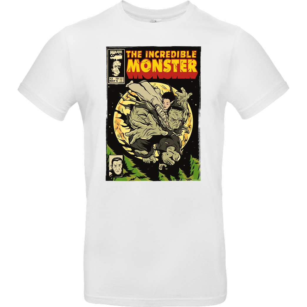 greendevil The Incredible Monster T-Shirt B&C EXACT 190 - Weiß