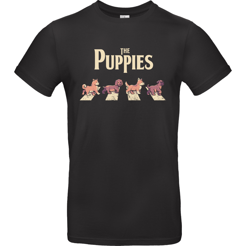 EduEly The Puppies T-Shirt B&C EXACT 190 - Schwarz