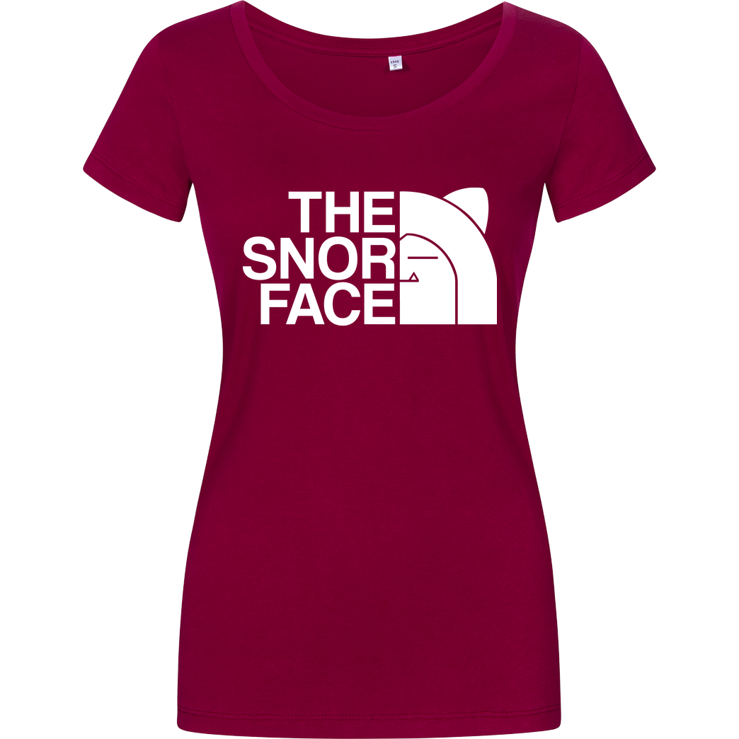 Raffiti Design The snor face T-Shirt Damenshirt berry