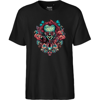 Tropical Clown Fairtrade T-Shirt - schwarz