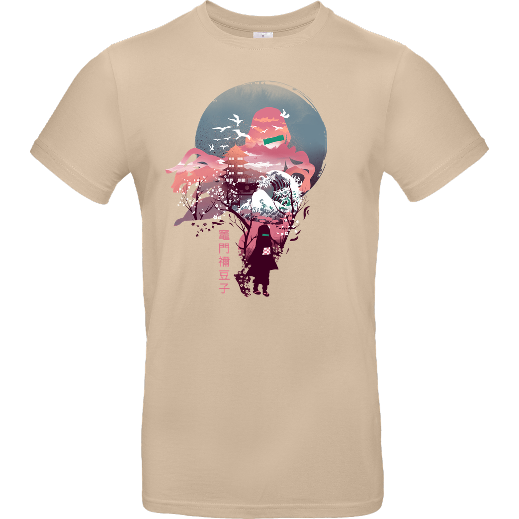 Dandingeroz Ukiyo Demon Slayer 4 T-Shirt B&C EXACT 190 - Sand