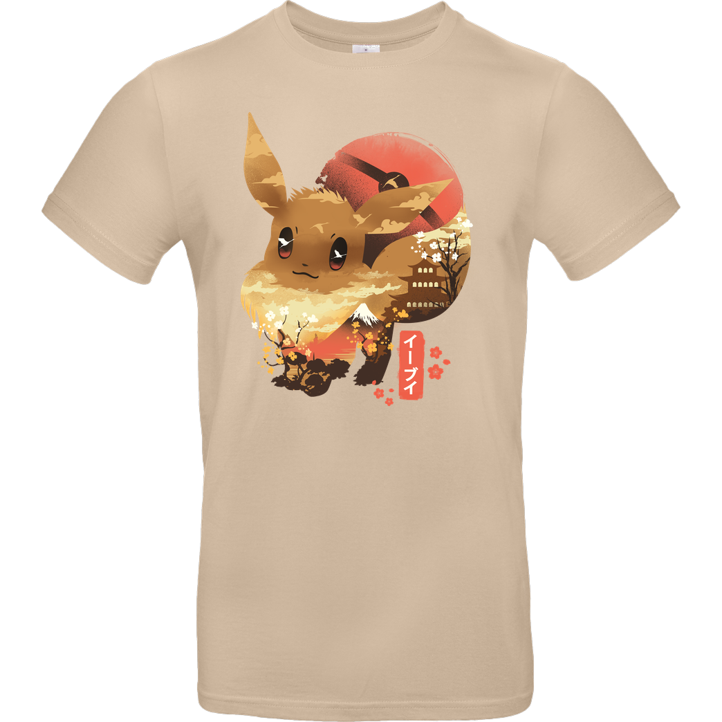 Dandingeroz Ukiyo Fox T-Shirt B&C EXACT 190 - Sand