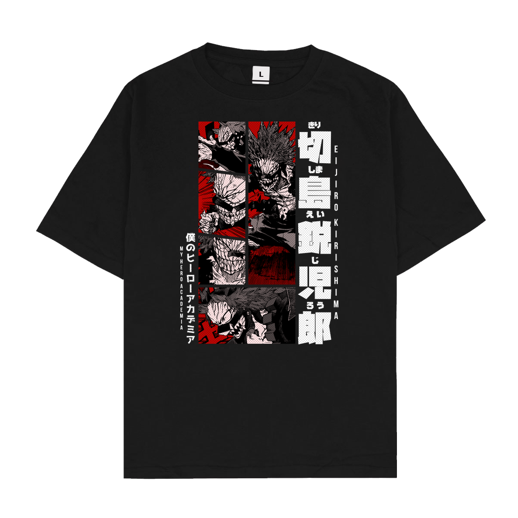 Black Kitsune Unbreakable Hero S02 T-Shirt Oversize T-Shirt - Schwarz
