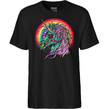 Unicorn Zombie Fairtrade T-Shirt - schwarz