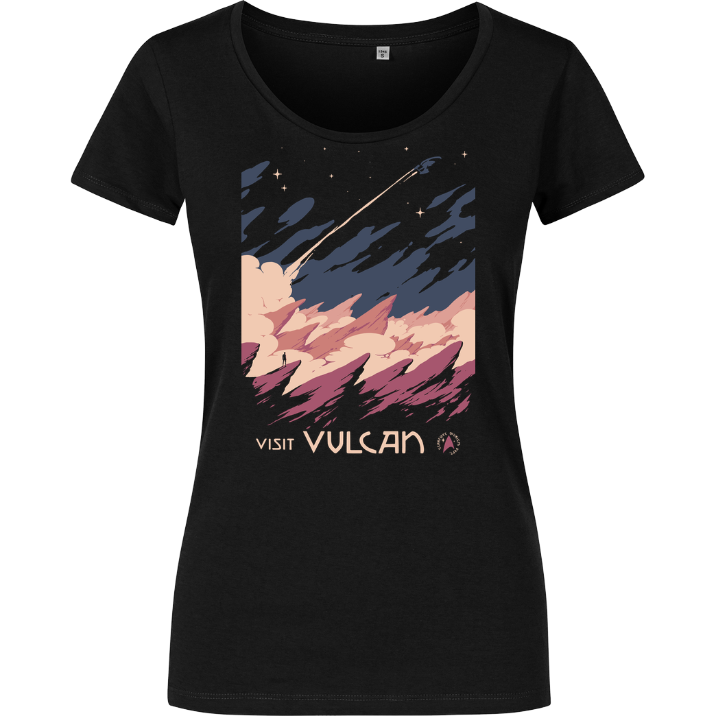mathiole Visit Vulcan T-Shirt Damenshirt schwarz