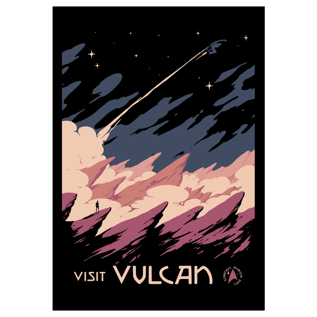 mathiole Visit Vulcan Druck Kunstdruck schwarz