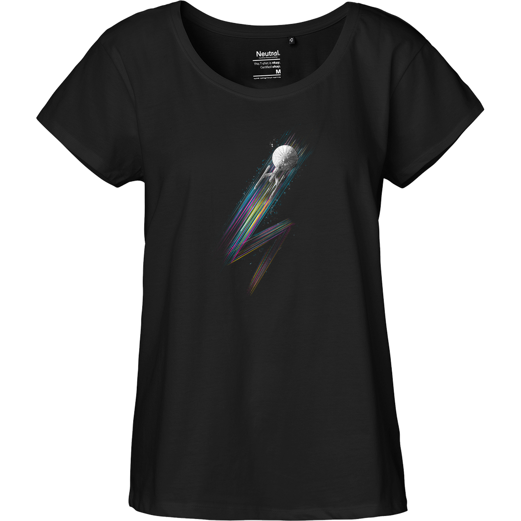 kharmazero warp speed T-Shirt Fairtrade Loose Fit Girlie - schwarz
