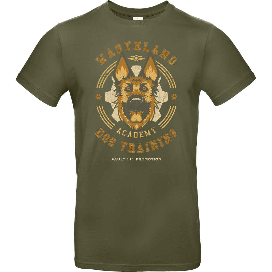 OlipopArt Wasteland Training Academy T-Shirt B&C EXACT 190 - Khaki