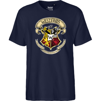 Westeros School Fairtrade T-Shirt - navy