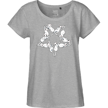 Where Cats go at Night Fairtrade Loose Fit Girlie - heather grey
