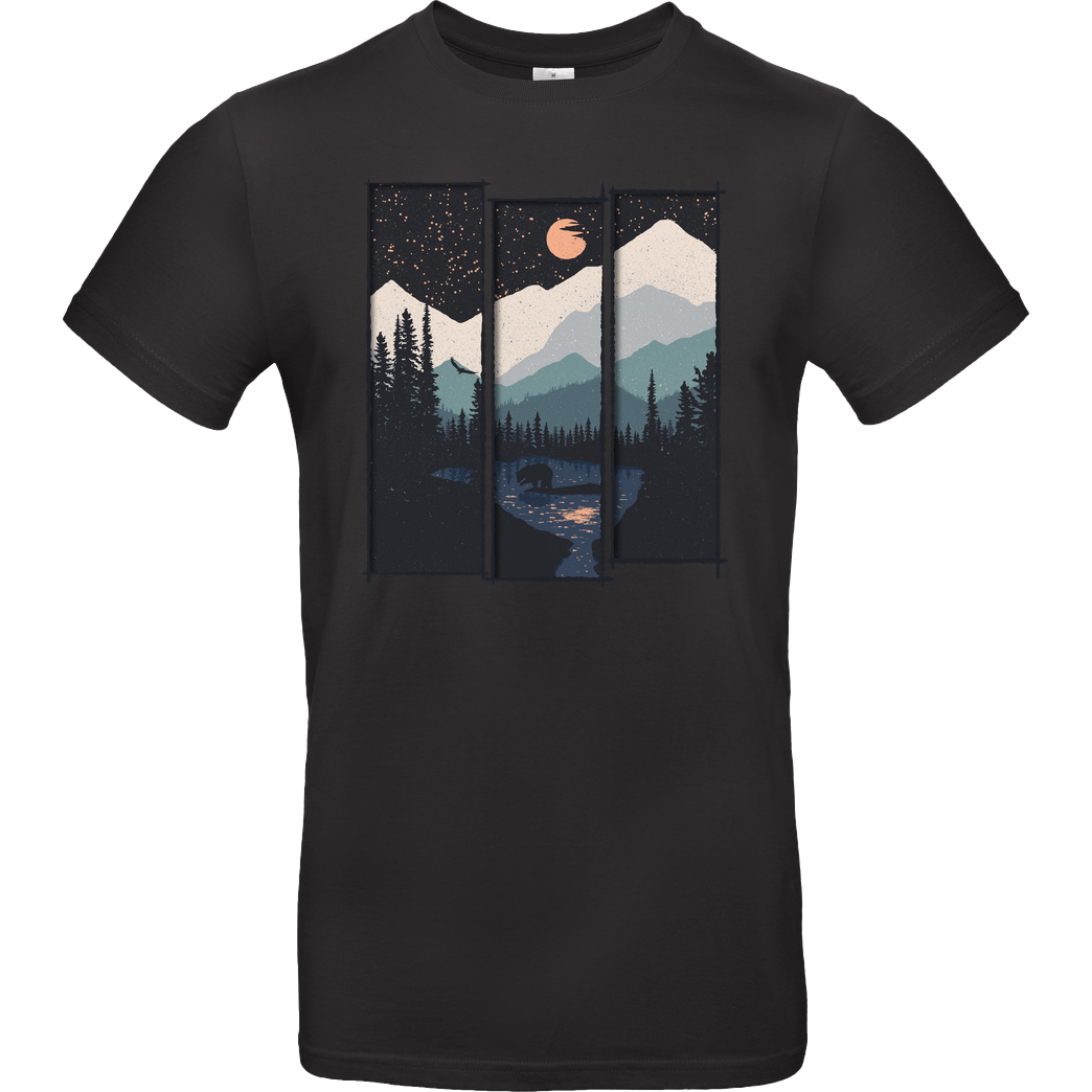 Forestore Wild Moon T-Shirt B&C EXACT 190 - Schwarz