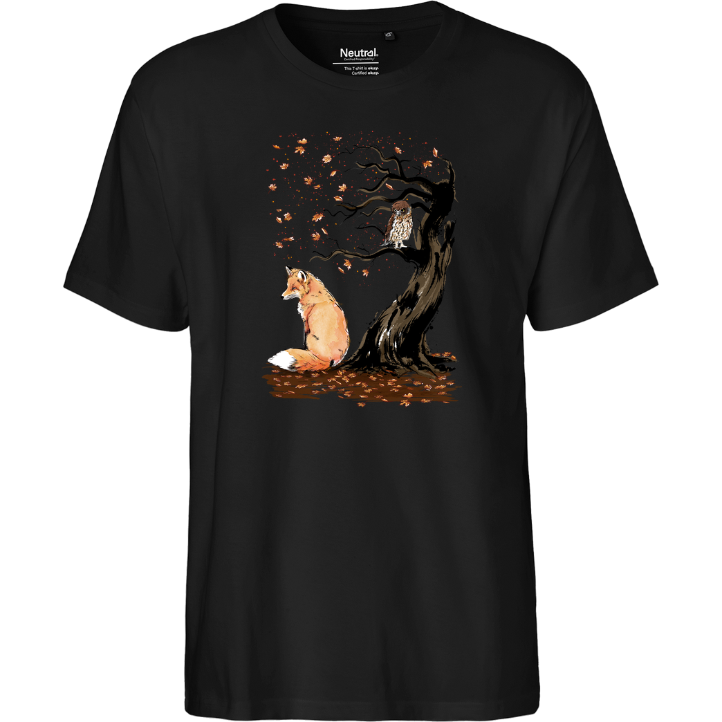 Dr.Monekers Winds of Autumn T-Shirt Fairtrade T-Shirt - schwarz