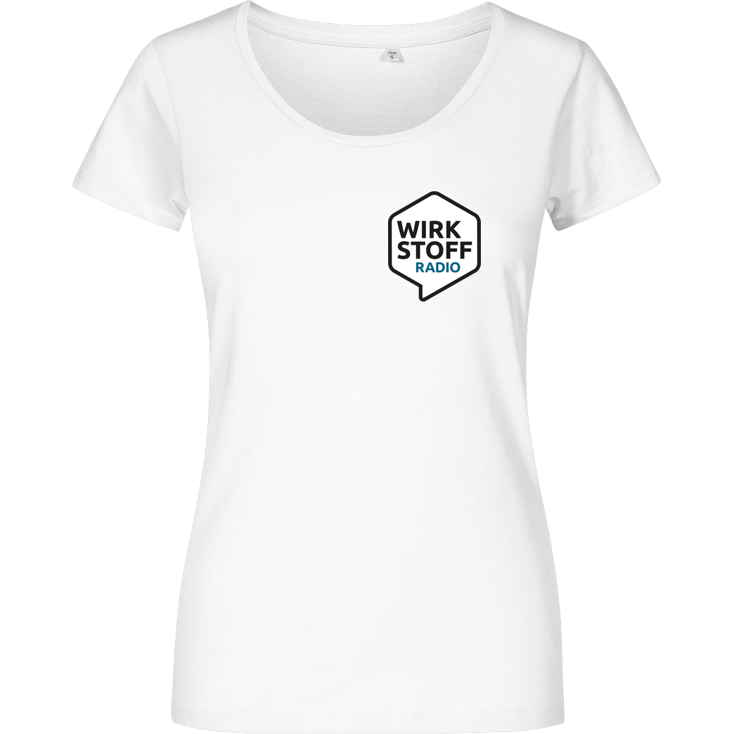 Wirkstoffradio Wirkstoffradio - Logo T-Shirt Damenshirt weiss