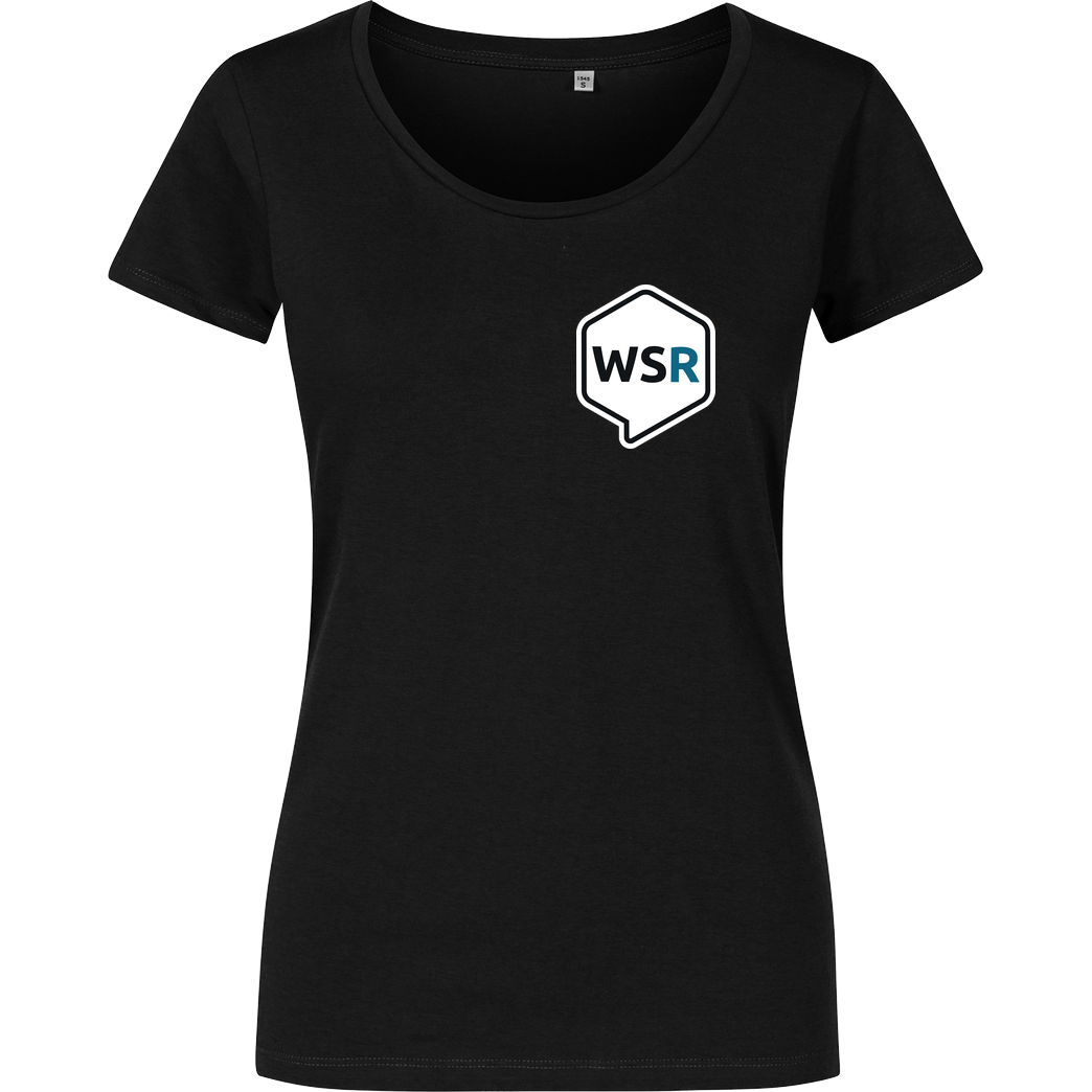 Wirkstoffradio Wirkstoffradio Logo WSR T-Shirt Damenshirt schwarz
