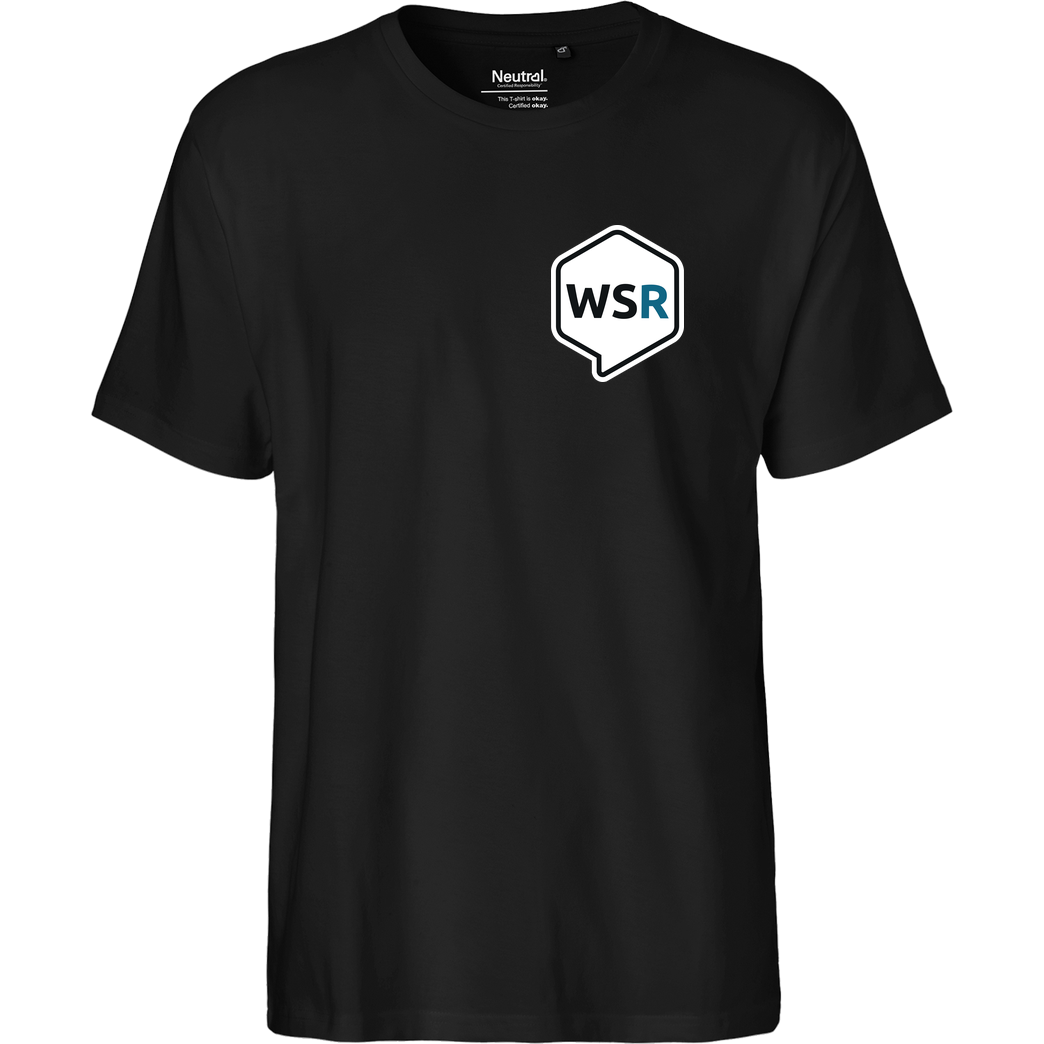Wirkstoffradio Wirkstoffradio Logo WSR T-Shirt Fairtrade T-Shirt - schwarz