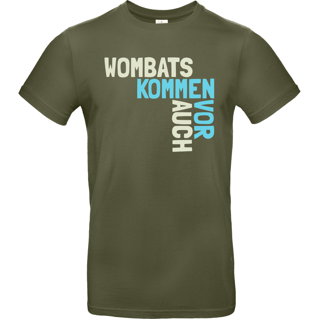 Zufallsshirt Wombats kommen auch vor T-Shirt B&C EXACT 190 - Khaki
