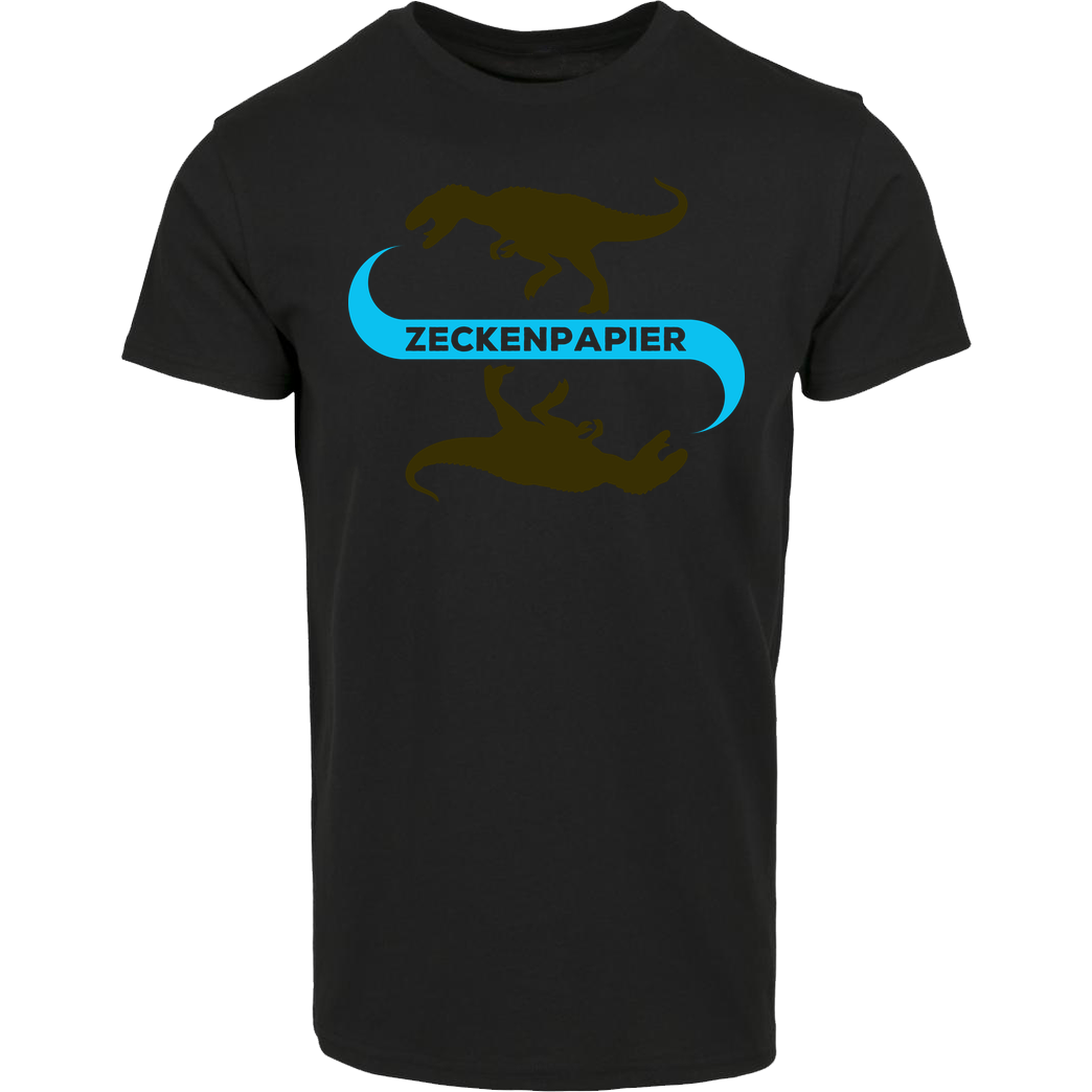 Zufallsshirt Zeckenpapier T-Shirt Hausmarke T-Shirt  - Schwarz