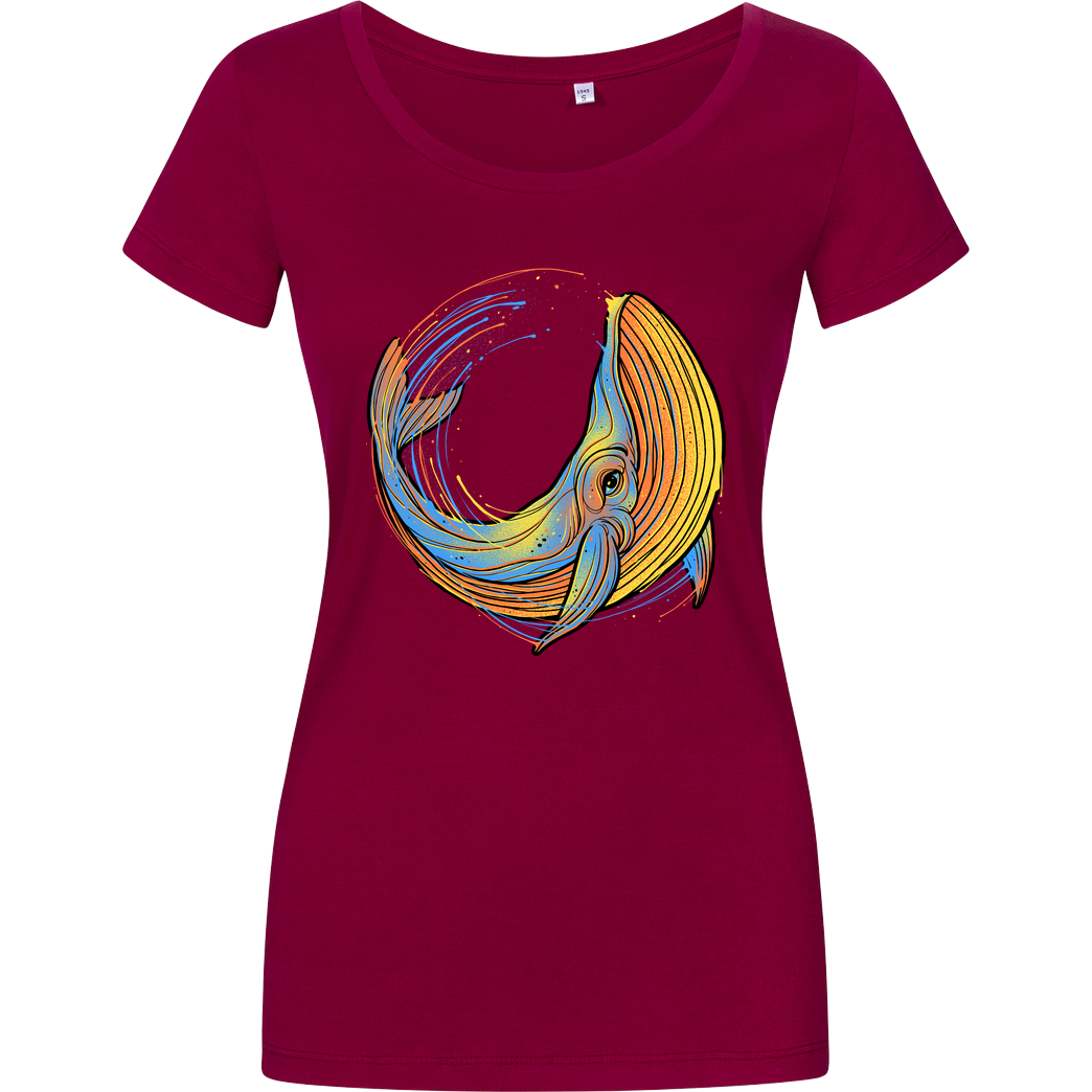 glitchygorilla A colorful swim T-Shirt Girlshirt berry